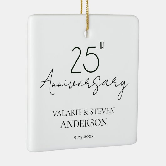 25e Jubileum minimaal Keramisch Ornament (Rechts)