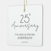 25e Jubileum minimaal Keramisch Ornament (Links)