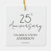 25e Jubileum minimaal Keramisch Ornament (Voorkant)