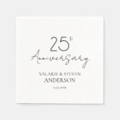 25e Jubileum Minimaal Servetten (Voorkant)