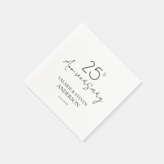 25e Jubileum Minimaal Servetten (Hoek)