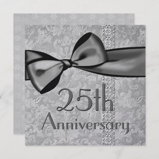 25e jubileum nep satijn lint metaalpapier kaart (Voorkant / Achterkant)