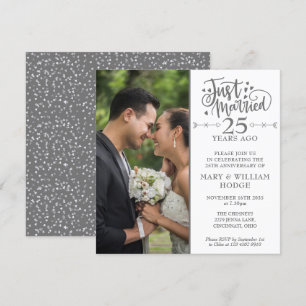 25e Jubileum net getrouwd bruiloft foto plein Kaart