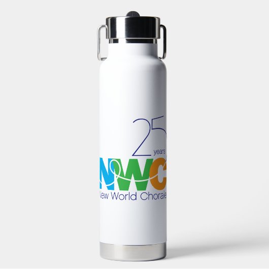 25e Jubileum NWC Waterfles met rietje (Voorkant)