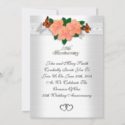25e Jubileum officiële uitnodiging Hibiscus (Voorkant)