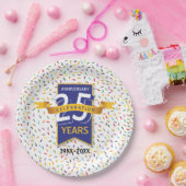 25e JUBILEUM ontwerp Papieren Bordje (Feest)