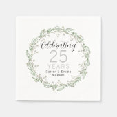 25e Jubileum Papier Napels Servet (Voorkant)