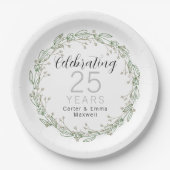 25e Jubileum Papieren Borden Papieren Bordje (Voorkant)