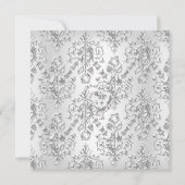 25e Jubileum Partij Damask Silver White 2 Kaart (Achterkant)