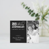 25e Jubileum Partij - Foto-uitnodigingen Kaart (Staand voorkant)