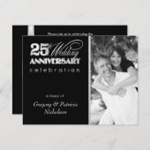 25e Jubileum Partij - Foto-uitnodigingen Kaart (Voorkant / Achterkant)