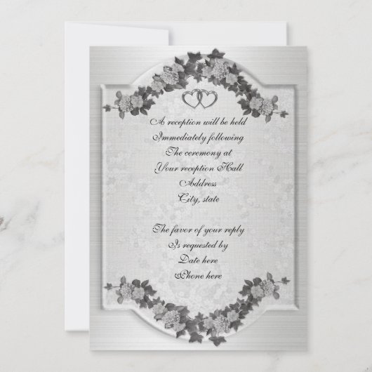 25e Jubileum partij gelofte vernieuwingsuitnodigin Kaart (Achterkant)