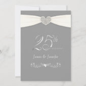 25e Jubileum Partij Uitnodiging  Zilver (Achterkant)