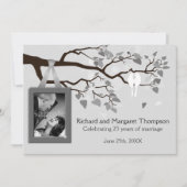 25e Jubileum partij vogels in de boom Kaart (Voorkant)