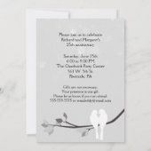 25e Jubileum partij vogels in de boom Kaart (Achterkant)