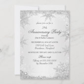 25e Jubileum Partij Zilveren Winter Wonderland Kaart (Voorkant)