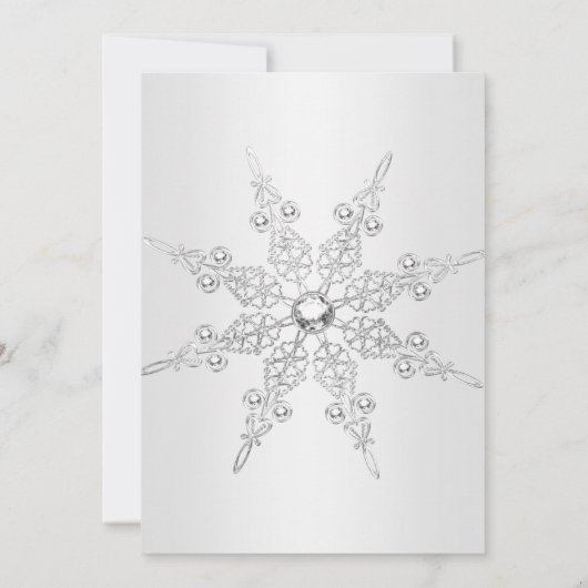 25e Jubileum Partij Zilveren Winter Wonderland Kaart (Achterkant)