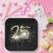 25e Jubileum-partijbrochure op zwart Papieren Bordje (Feest)