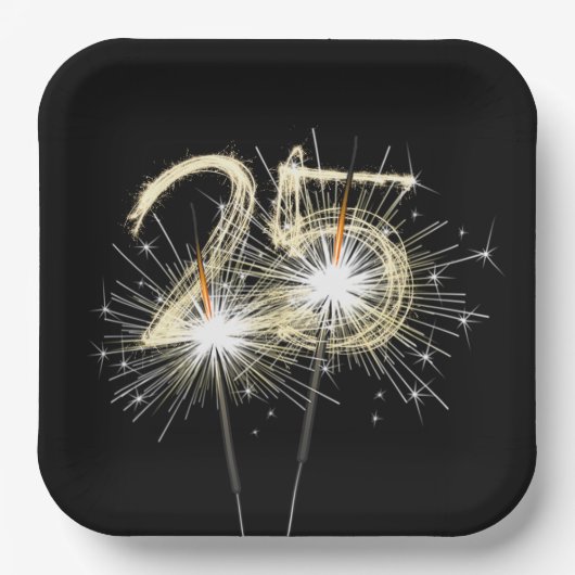 25e Jubileum-partijbrochure op zwart Papieren Bordje (Voorkant)