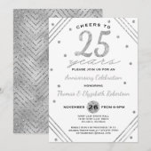 25e Jubileum partijuitnodiging, Faux Silver Kaart (Voorkant / Achterkant)