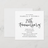 25e Jubileum | partijuitnodiging Kaart (Voorkant / Achterkant)