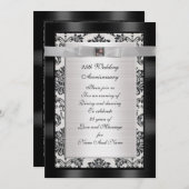 25e Jubileum partijuitnodiging zwart-wit Kaart (Voorkant / Achterkant)