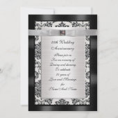 25e Jubileum partijuitnodiging zwart-wit Kaart (Voorkant)