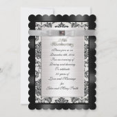 25e Jubileum partijuitnodiging zwart-wit Kaart (Voorkant)