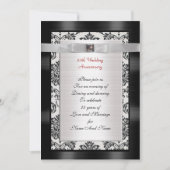 25e Jubileum partijuitnodiging zwart-wit Kaart (Voorkant)