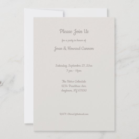 25e Jubileum Party Custom Cake Kaart (Achterkant)