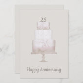 25e Jubileum Party Custom Cake Kaart (Voorkant / Achterkant)