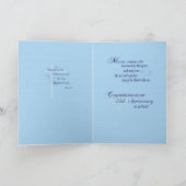 25e Jubileum priester blauw wervelen gefeliciteerd Kaart (Binnen)