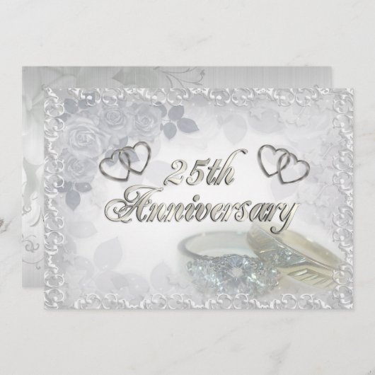 25e Jubileum ringen Uitnodiging (Voorkant / Achterkant)