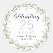 25e Jubileum Ronde Sticker (Voorkant)