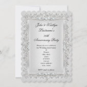 25e Jubileum Roos Damask Silver White 2 Kaart (Voorkant)