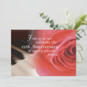 25e Jubileum, Roos van Piano-Jubileum Kaart (Staand voorkant)