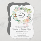 25e Jubileum Rozen Greenery Garland Kaart (Voorkant / Achterkant)