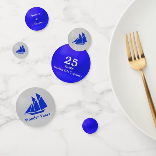 25e Jubileum: 'Sailing Life Gezamenlijk' Confetti (Groep)