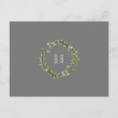 25e Jubileum Save the Date Greenery Garland Aankondigingskaart (Achterkant)