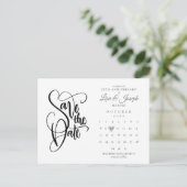 25e jubileum Save the Date kalender Liefde Hart Aankondigingskaart (Staand voorkant)