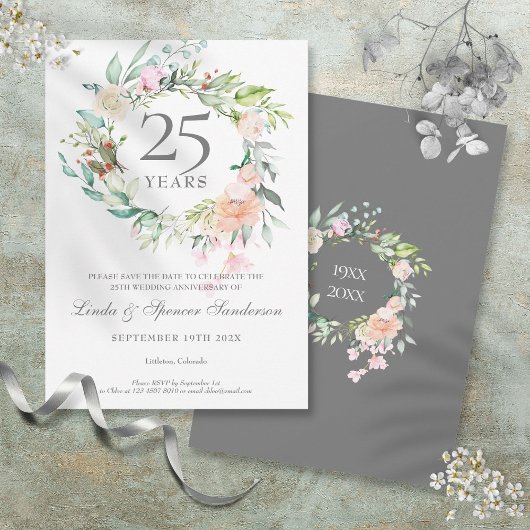 25e jubileum save the date rozen guirlande 