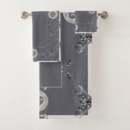 25e Jubileum Silver & Grey badhanddoek Bad Handdoek