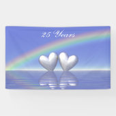 25e Jubileum Silver Hearts Banner (Horizontaal)