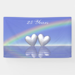 25e Jubileum Silver Hearts Banner