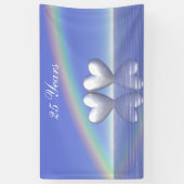 25e Jubileum Silver Hearts Banner (Verticaal)