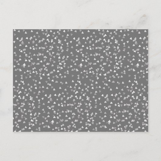 25e Jubileum Silver Love Hearts Save the Date Aankondigingskaart (Achterkant)