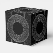 25e Jubileum Silver Medallion Cube Favor Box Bedankdoosjes (Achterkant)