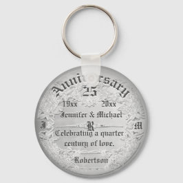 25e Jubileum Silver Monogram Sleutelhanger