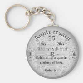 25e Jubileum Silver Monogram Sleutelhanger
