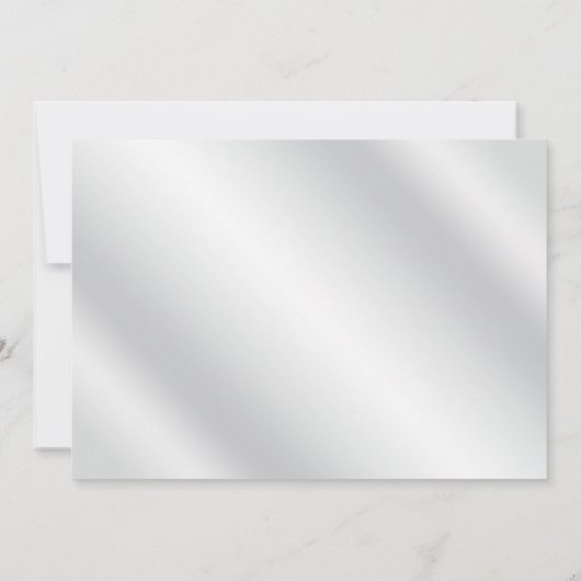 25e Jubileum Silver Peony op White Linen Kaart (Achterkant)